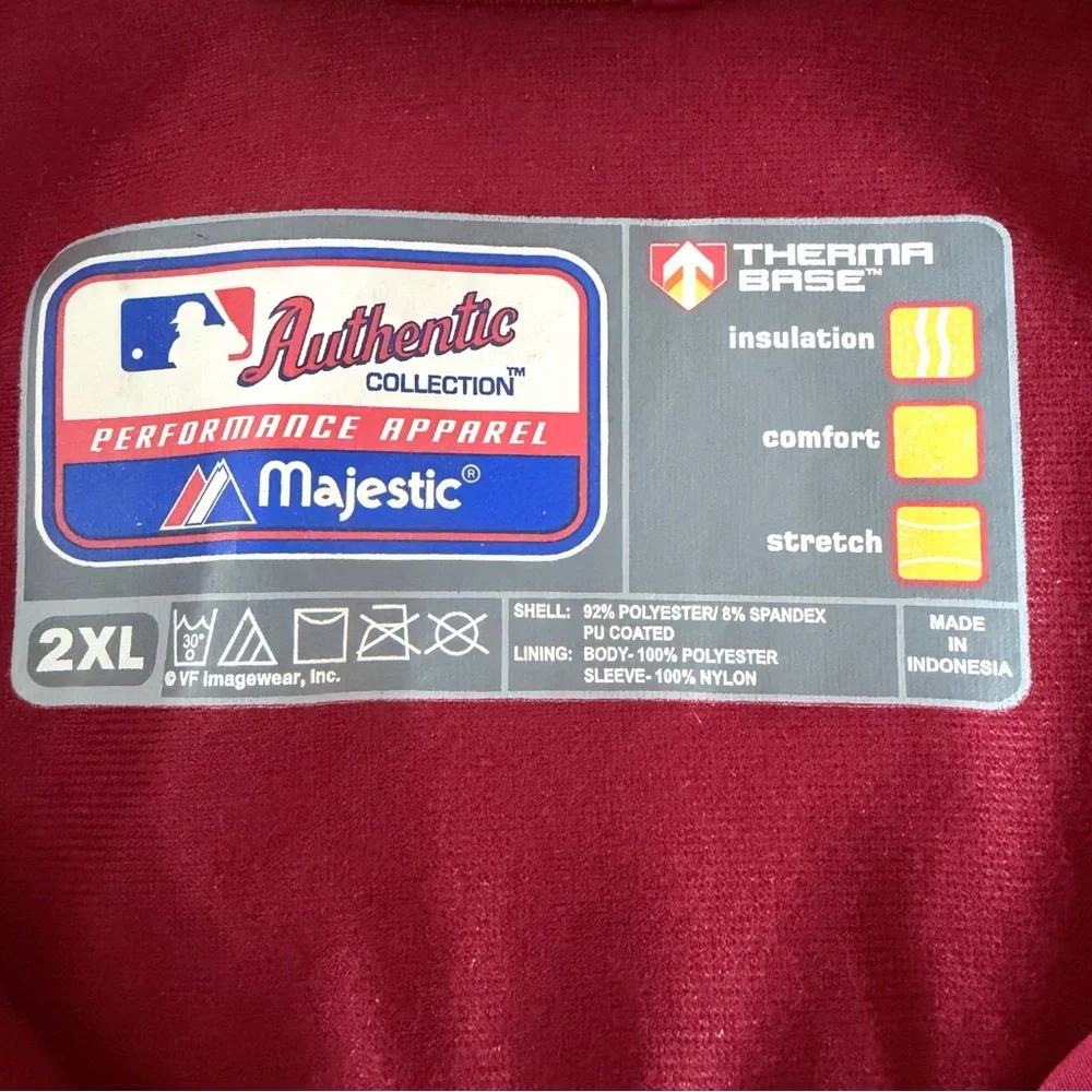Rare Vintage Majestic Authentic Collection Houston Astros Therma Base Jacket 2XL